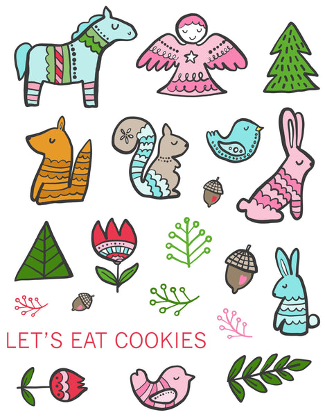 Stickerbogen A4 * schwedische Weihnacht * Papiersticker * Aufkleber