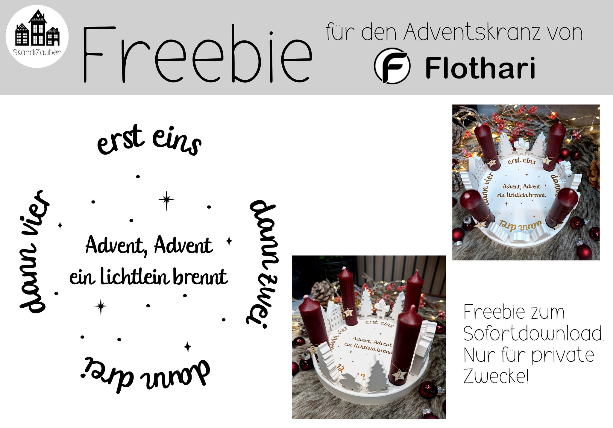 Freebie * Adventskranz * Plottdatei