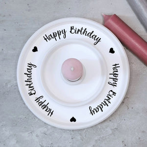 Plotterdatei * happy Birthday * Kerzenteller