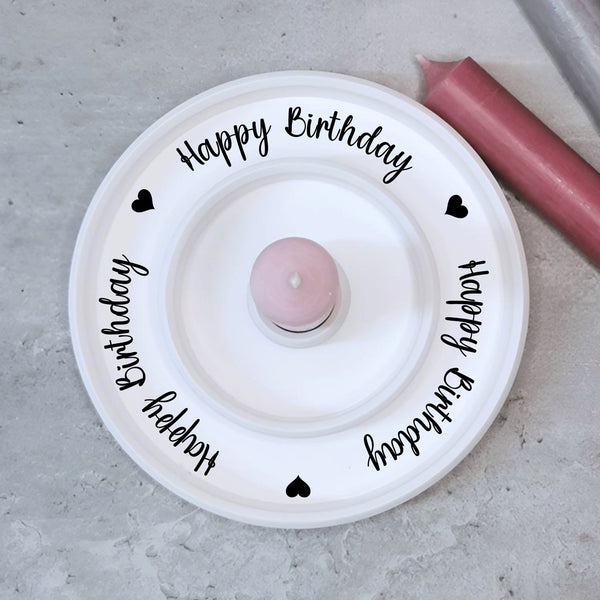 Plotterdatei * happy Birthday * Kerzenteller
