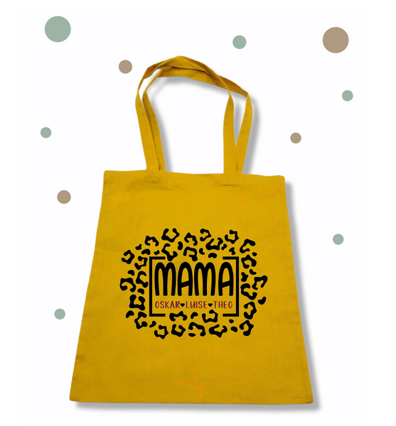 Stoffbeutel * Mama * mit Namen * Geschenk * Beutel * Baumwolltasche * versch. Farben * Leodesign * personalisiert