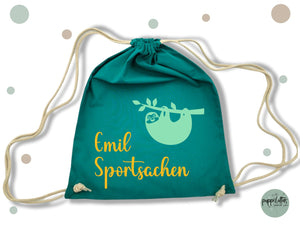 Baumwollrucksack * Turnbeutel * für Kita & Schule * personalisiert * Sportsachen Wechselsachen Schlafsachen