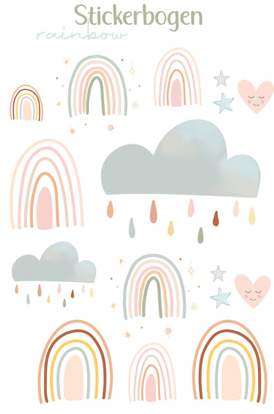 Stickerbogen A4 * Rainbows * Papiersticker * Aufkleber