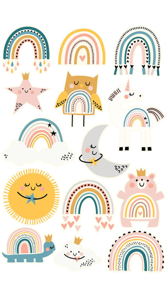 Stickerbogen A4 * Regenbogentiere * Papiersticker * Aufkleber