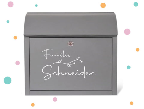Aufkleber für Briefkasten * Namensaufkleber * 3 Größen