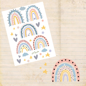 Stickerbogen A4 * boho Regenbogen * Papiersticker * Aufkleber