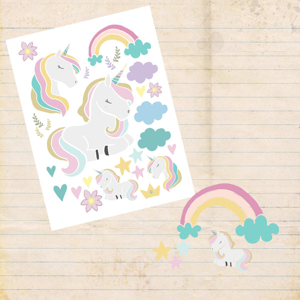 Stickerbogen A4 * Unicorn * Papiersticker * Aufkleber