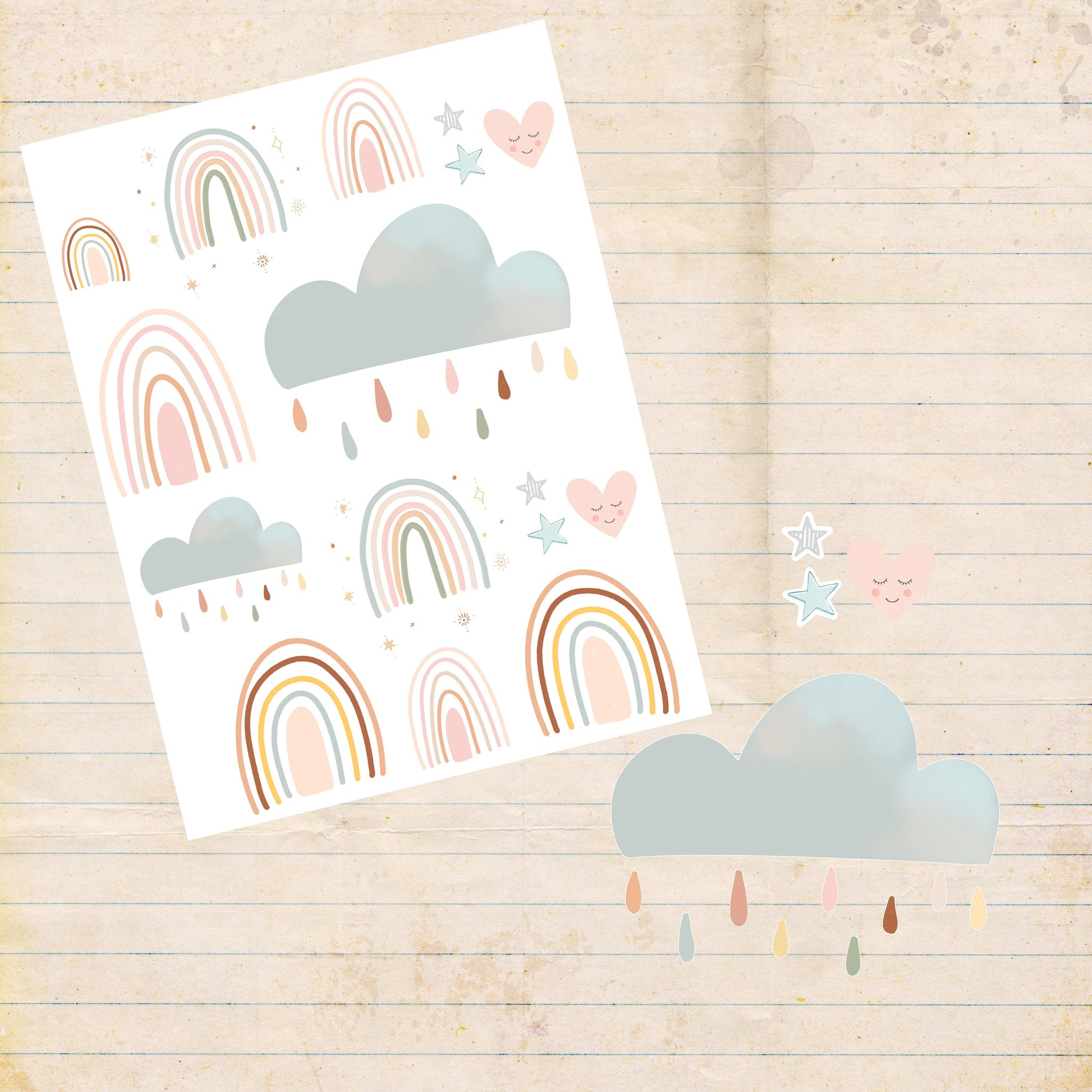 Stickerbogen A4 * Rainbows * Papiersticker * Aufkleber