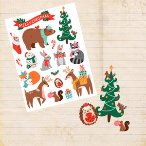 Stickerbogen * merry christmas * Papiersticker * Aufkleber