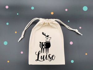Nikolaussack * HIrsch * Geschenkesäckchen * mit Namen
