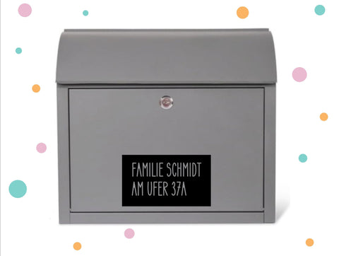 Aufkleber für Briefkasten * Namensaufkleber * 3 Größen