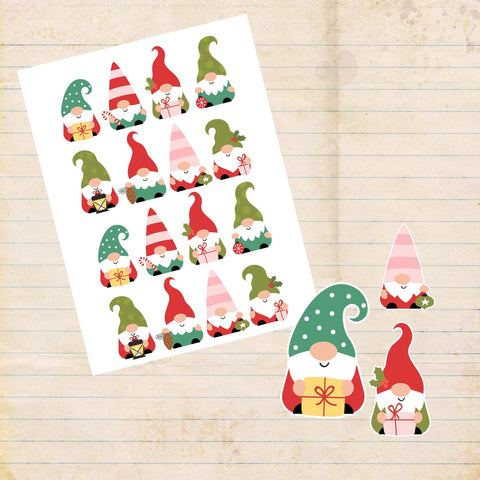 Stickerbogen A4 * Weihnachtswichtel * Papiersticker * Aufkleber