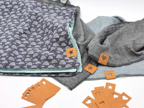 SnapPap Label Kinderkrams * vegan * Lederoptik * verschiedene Motive für deine handmade Projekt