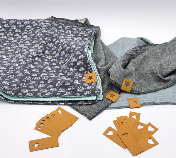 SnapPap Label Kinderkrams * vegan * Lederoptik * verschiedene Motive für deine handmade Projekt