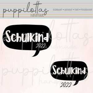 Plotterdatei * Einschulung * Schulkind * Sprechblase * Sofortdownload * Plottdatei