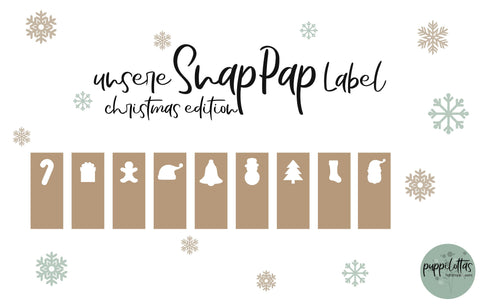 Christmas edition * SnapPap Label * vegan * Lederoptik * verschiedene Motive